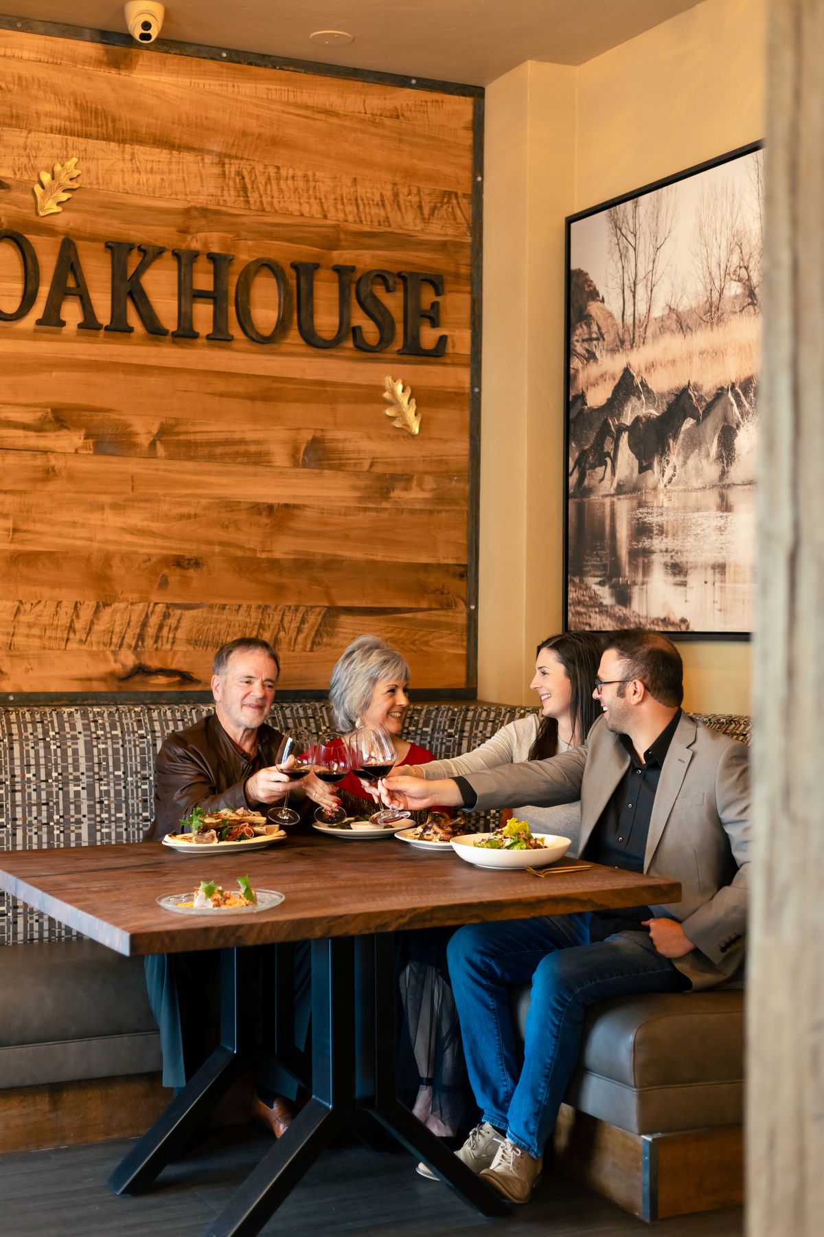 Friends dining at Oakhouse